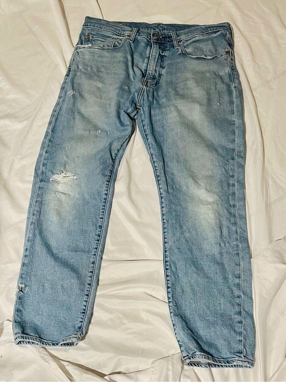 Vintage Levi's 502 Zip Fly Light Blue Men's Jeans 34x30